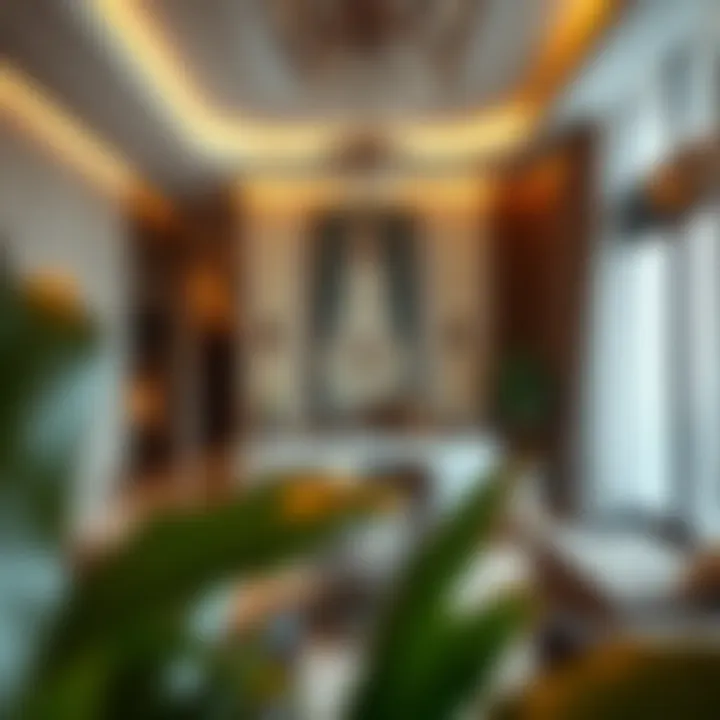 Luxurious interior design of a residential unit in برج افينيو التعاون